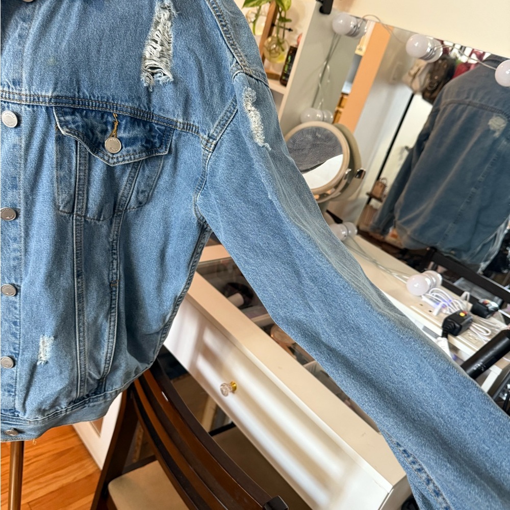 Denim Distressed Jacket - Picture 3 of 6